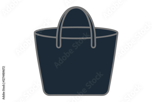Large Size Minimalist Tote Bag Vector Art