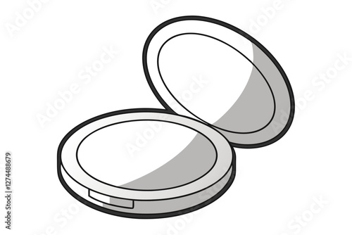 Beauty Compact Powder Case with Round Mirror