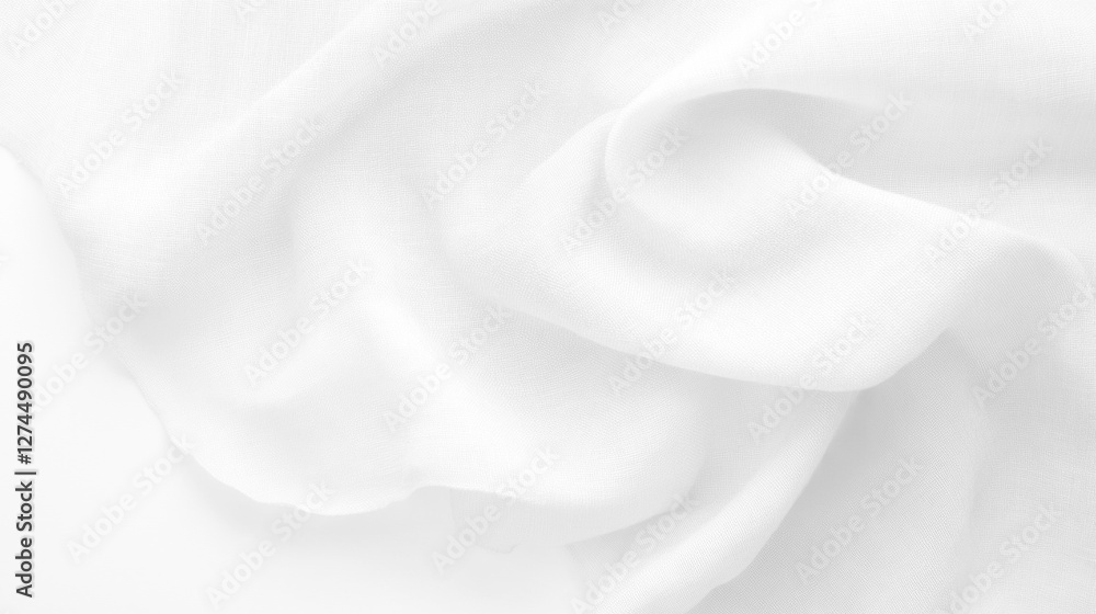 Obraz premium A white fabric with a pattern of a wave