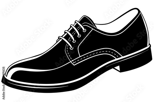 Classic Oxford Dress Shoes with Laces – Vector Illustration
