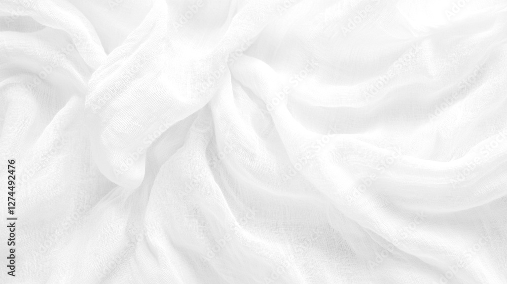 Obraz premium A white fabric with a pattern of a white line
