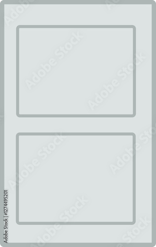 Simple Door Template with rectangular inner trim molding designs