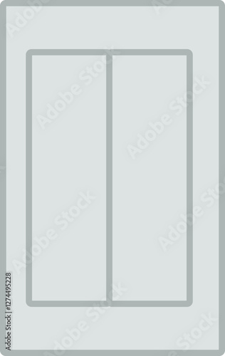 Door with rectangular molding frame
