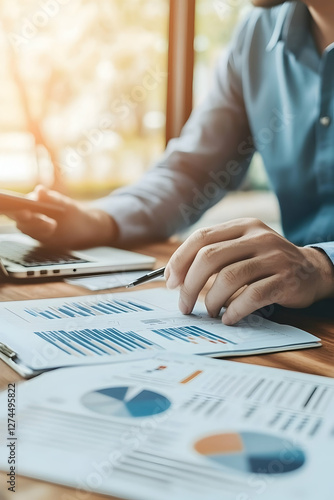 Chief financial officer presenting a visionary business strategy to executives, financial guidance, corporate vision