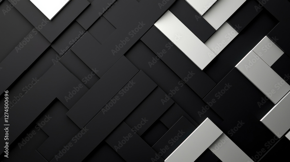Bold modern geometric pattern with high contrast and sharp lines Bold modern geometric pattern with high contrast and sharp lines