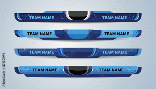 Scoreboard Broadcast Graphic and Lower Thirds Template for sport soccer and football