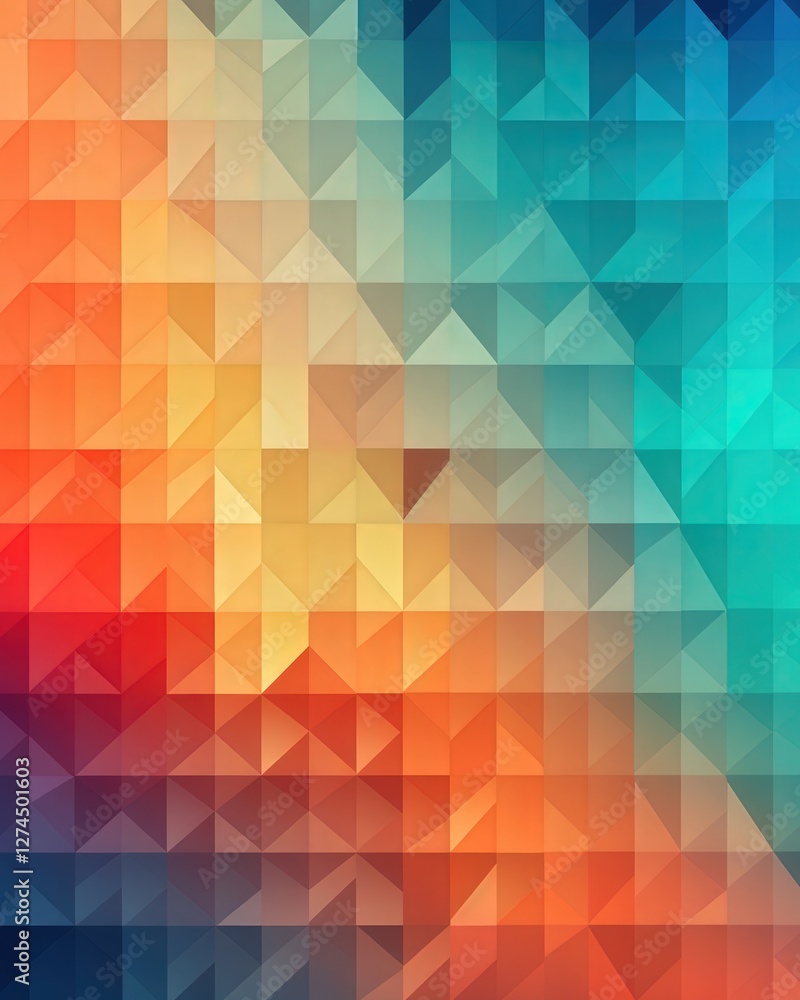 Fototapeta premium Abstract gradient triangle mosaic background for presentation, poster, or decorative arts