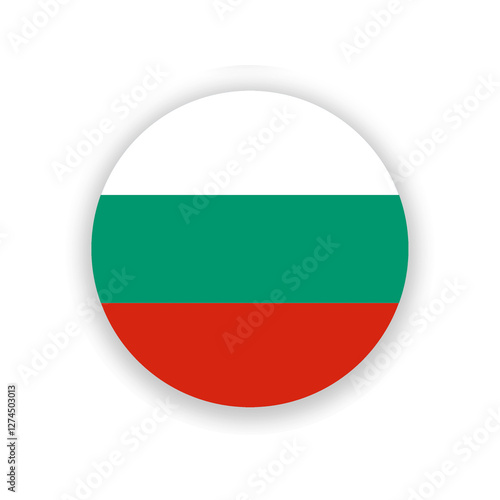 Free Download Bulgaria national flag in circle shape isolated on white. Illustration - GFXLoad