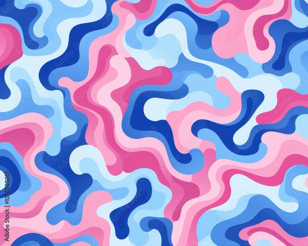 Abstract wavy pattern in blue, light blue and pink. Use as background, wallpaper, or texture Abstract wavy pattern in blue, light blue and pink. Use as background, wallpaper, or texture