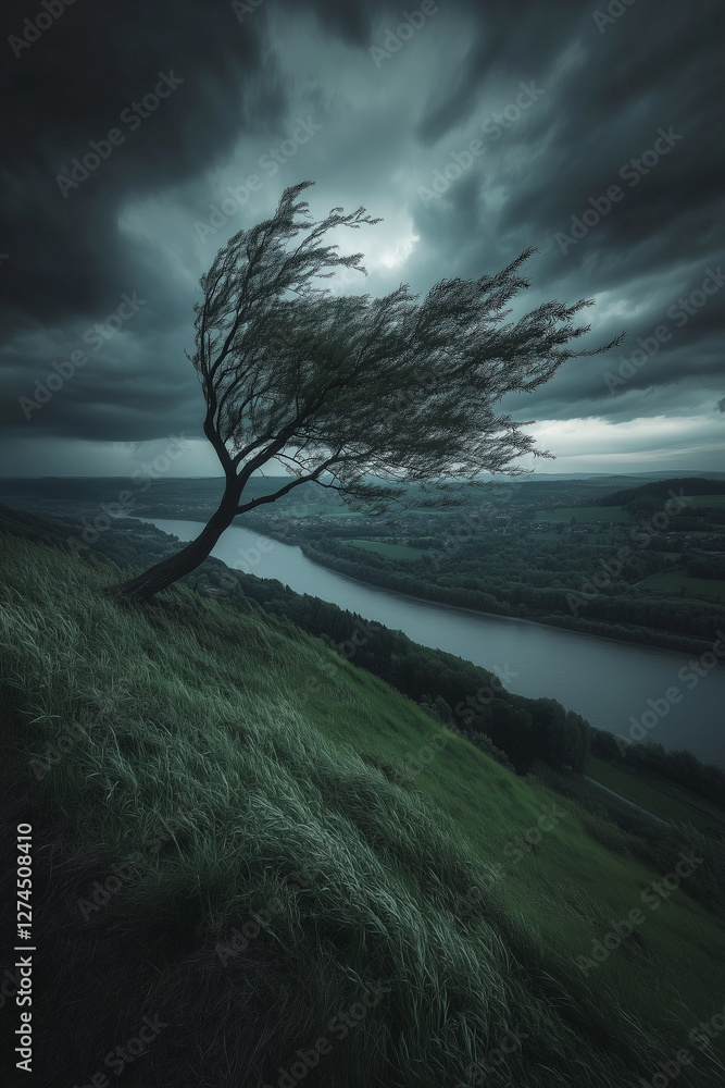 Fototapeta premium Lone joshua tree in nature