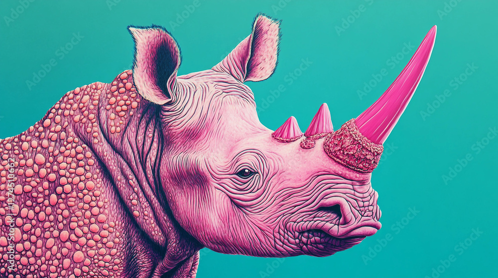 Fototapeta premium rhino vector illustration