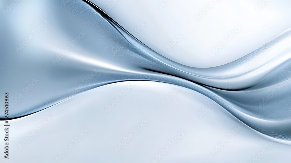 Smooth flowing waves of light blue and silver creating an elegant abstract background for use in design, presentations, or artistic projects Smooth flowing waves of light blue and silver creating an elegant abstract background for use in design, presentations, or artistic projects