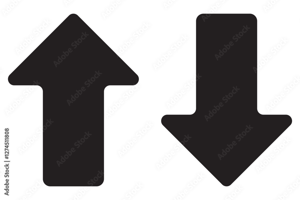 Rounded mini arrows, up-down icon. A small two-way black direction symbol. Isolated on a white background. Eps 10. Rounded mini arrows, up-down icon. A small two-way black direction symbol. Isolated on a white background. Eps 10.