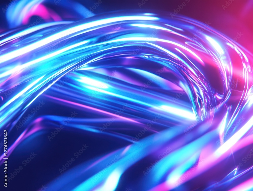 Fototapeta premium Colorful abstract light waves in motion, vibrant energy