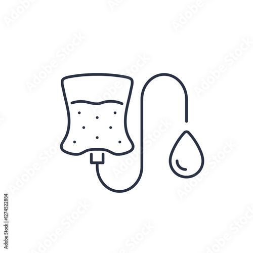 Drip vector line icon editable stroke