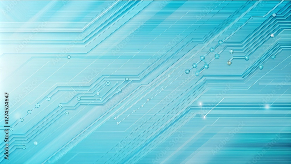 Sky blue electronic circuit board technology innovative background concept