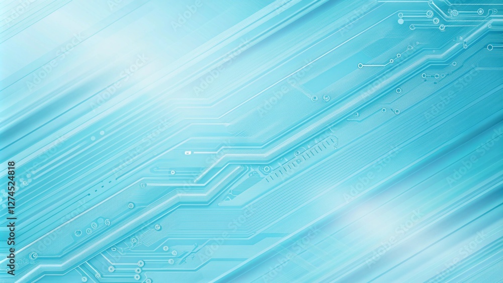 Sky blue electronic circuit board technology innovative background concept