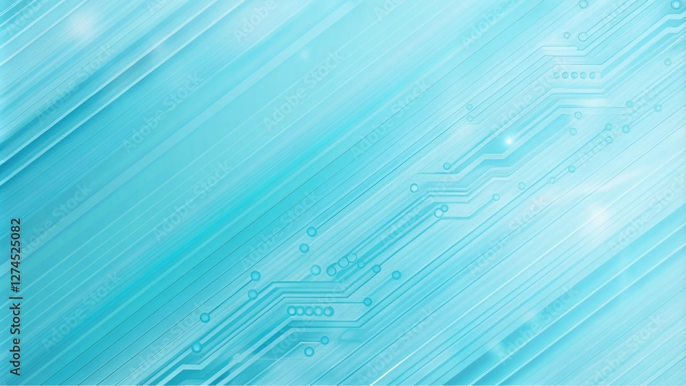 Sky blue electronic circuit board technology innovative background concept