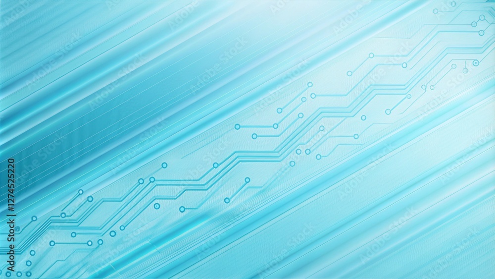 Sky blue electronic circuit board technology innovative background concept