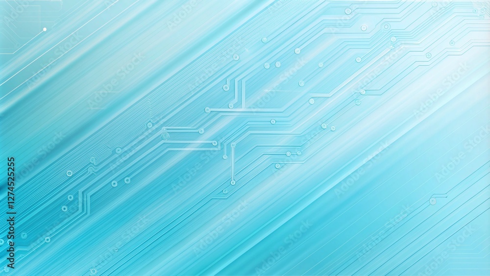 Sky blue electronic circuit board technology innovative background concept