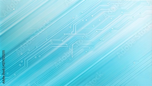 Obraz na płótnie Sky blue electronic circuit board technology innovative background concept w salonie