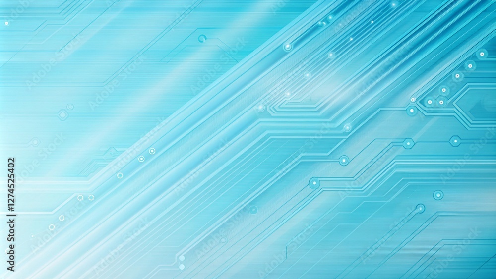 Sky blue electronic circuit board technology innovative background concept