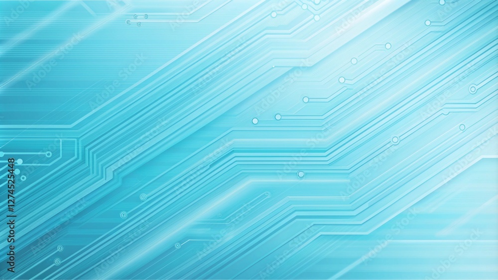 Sky blue electronic circuit board technology innovative background concept