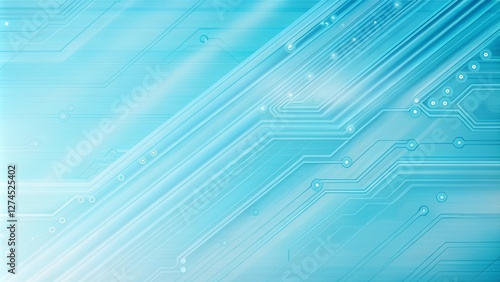 Obraz na płótnie Sky blue electronic circuit board technology innovative background concept w salonie