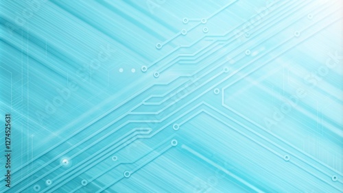 Obraz na płótnie Sky blue electronic circuit board technology innovative background concept w salonie