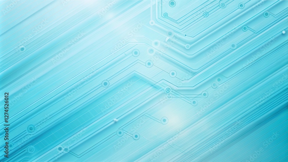 Sky blue electronic circuit board technology innovative background concept