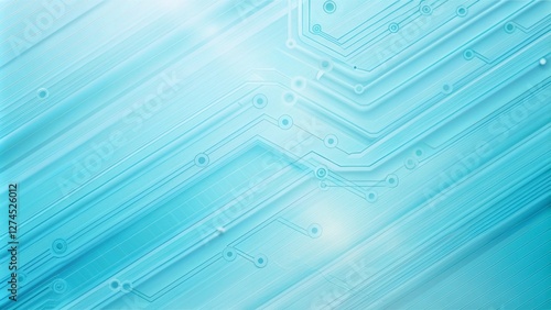Obraz na płótnie Sky blue electronic circuit board technology innovative background concept w salonie