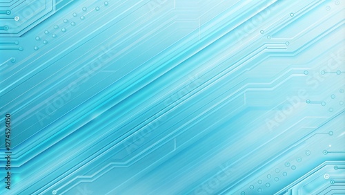 Obraz na płótnie Sky blue electronic circuit board technology innovative background concept w salonie