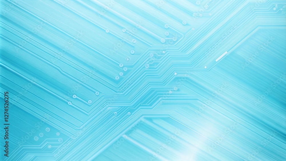 Sky blue electronic circuit board technology innovative background concept