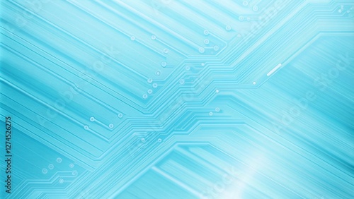 Obraz na płótnie Sky blue electronic circuit board technology innovative background concept w salonie