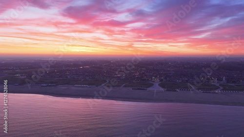 sunrise over the city
