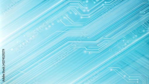 Obraz na płótnie Sky blue electronic circuit board technology innovative background concept w salonie