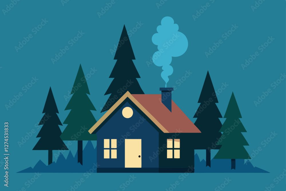 Obraz premium house in the forest
