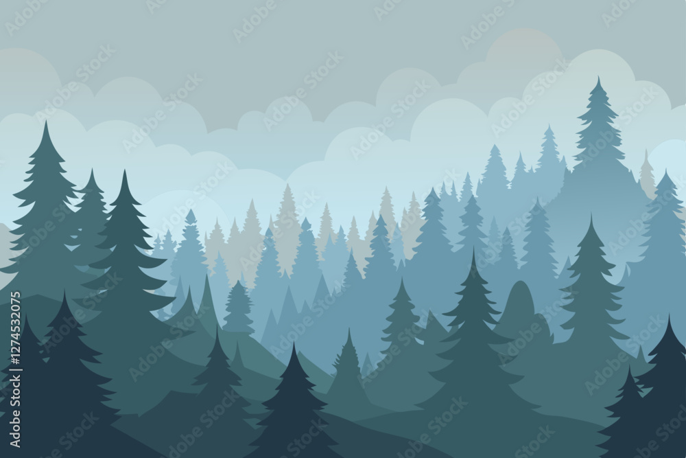 Fototapeta premium forest in winter