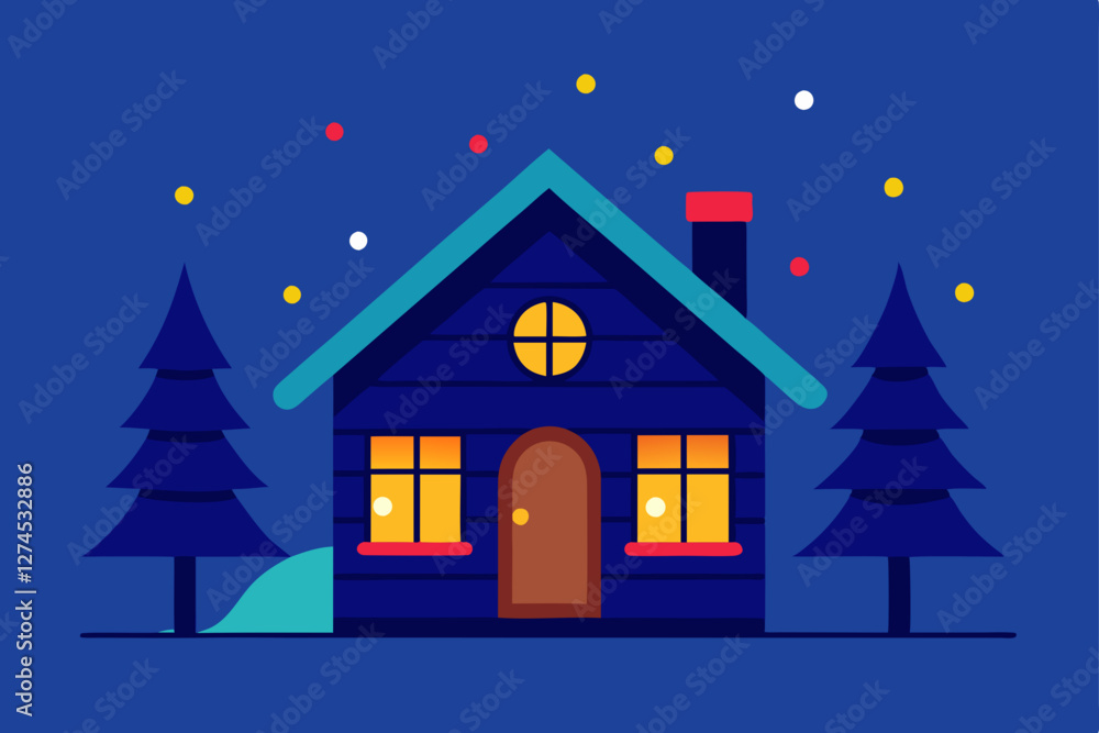 Naklejka premium house in the night