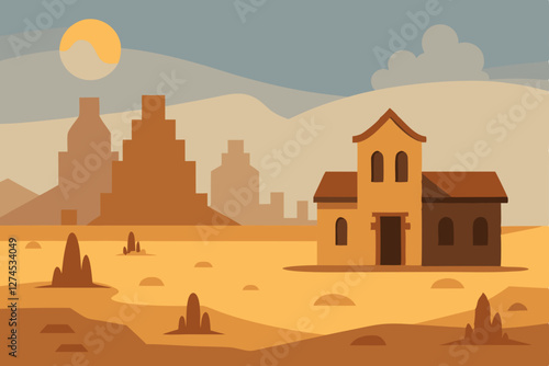 illustration of desert landscape