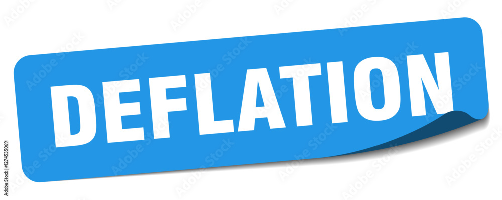 deflation sticker. deflation label deflation sticker. deflation label