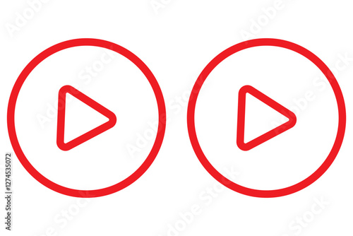 Free Download Play Icon set. Play button vector icon - GFXLoad