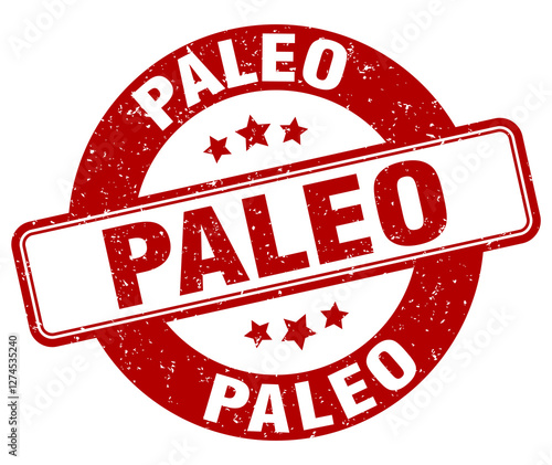 paleo stamp. paleo label. round grunge sign