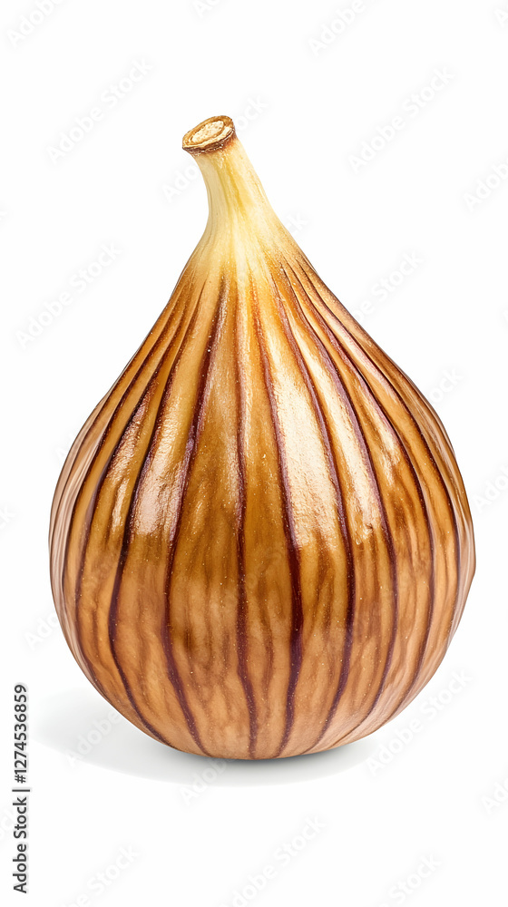 Obraz premium Single fig, close-up, studio shot, isolated background, food photography