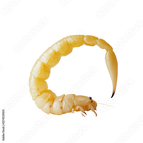 Yellow fattailed scorpion profile in clean calm light