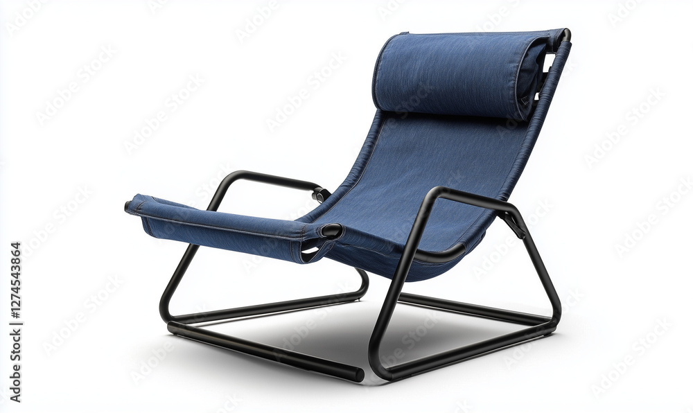 Low-Profile Camping Recliner with a Sturdy Black Frame for Relaxing Outdoor Experiences Low-Profile Camping Recliner with a Sturdy Black Frame for Relaxing Outdoor Experiences