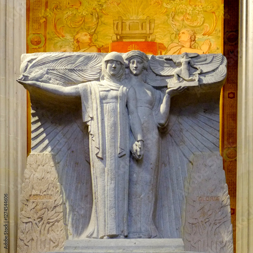 Paris, France. Europe. Art Deco memorial at the Pantheon. photo