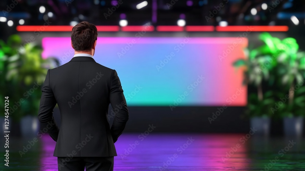 Fototapeta premium futuristic corporate performance summary with digital tiles