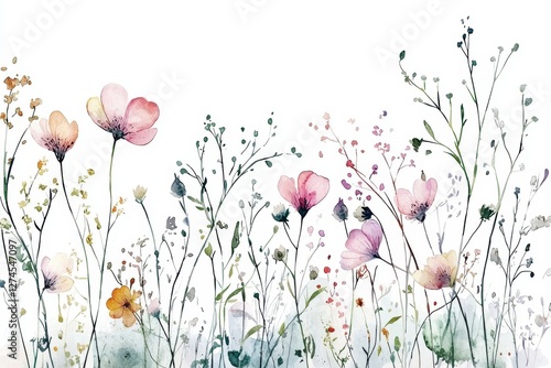 Adorable floral border design perfect for cards and banners.