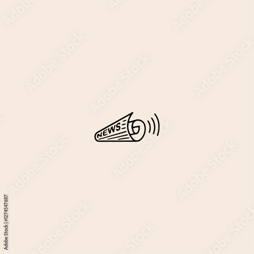 Rolled up Newspaper icon flat vector design. 